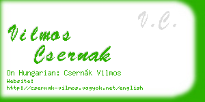vilmos csernak business card