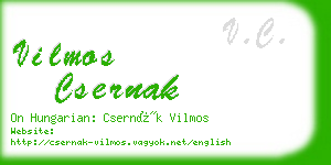 vilmos csernak business card